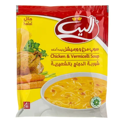 سوپ مرغ و ورمیشل نیمه آماده 70گرمی الیت